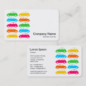 Carte De Visite Voitures colorées 02 (Devant / Derrière)