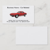 Carte de visite : Voitures/des véhicules à moteur (Devant / Derrière)