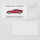 Carte de visite : Voitures/des véhicules à moteur (Devant / Derrière)