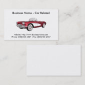 Carte de visite : Voitures/des véhicules à moteur (Devant / Derrière)