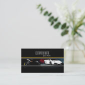 Carte De Visite Voitures exotiques blanches et noires à (Debout devant)