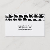Carte De Visite Voitures noires, nom de la société (Dos)