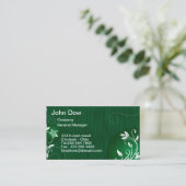 Carte De Visite VOL1 floral vert moderne (Debout devant)