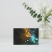 Carte De Visite Vol de libellule verte lumineuse (Debout devant)