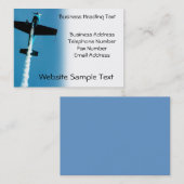 Carte De Visite Vol plat de cascade avec la traînée de fumée (Devant / Derrière)