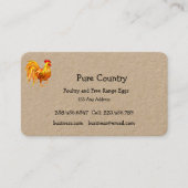 Carte De Visite Volaille, Poulet, Oeufs Courir, Bio (Devant)