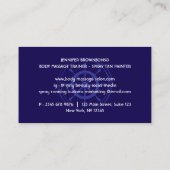 Carte De Visite Volant de navire nautique bleu marine (Dos)