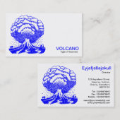 Carte De Visite Volcan - Bleu (Devant / Derrière)