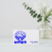 Carte De Visite Volcan - Bleu (Debout devant)