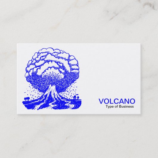 Carte De Visite Volcan - Bleu (Devant)
