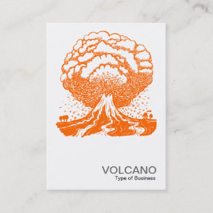 Carte De Visite Volcan - Orange