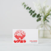 Carte De Visite Volcan - Rouge (Debout devant)