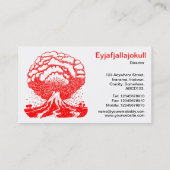 Carte De Visite Volcan - Rouge (Dos)