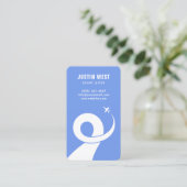 Carte De Visite Volet bleu bleu bleu bleu bleu acrobatique Silhoue (Debout devant)