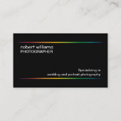 Carte De Visite Volet coloré de photographe (Dos)