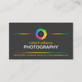 Carte De Visite Volet coloré de photographe (Devant)