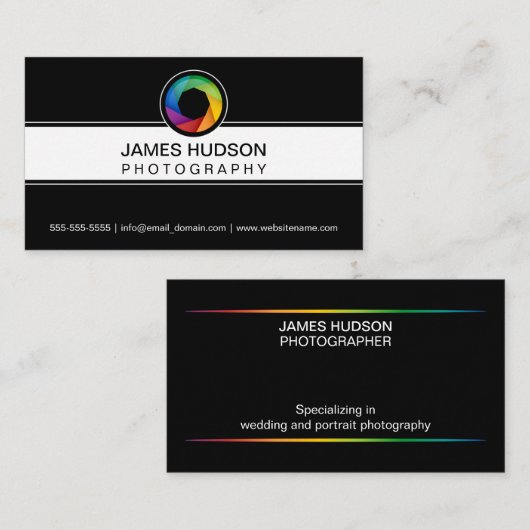 Carte De Visite Volet de photographie (Devant / Derrière)