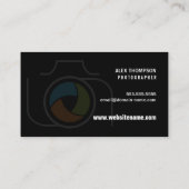 Carte De Visite Volet moderne de couleur d'appareil-photo de (Dos)