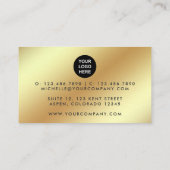 Carte De Visite Volet rose et or (Dos)