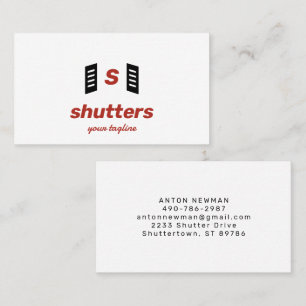 Carte De Visite Volets Logo Monogramme Conception et Construction