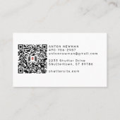 Carte De Visite Volets Logo Monogramme Conception et Construction (Dos)
