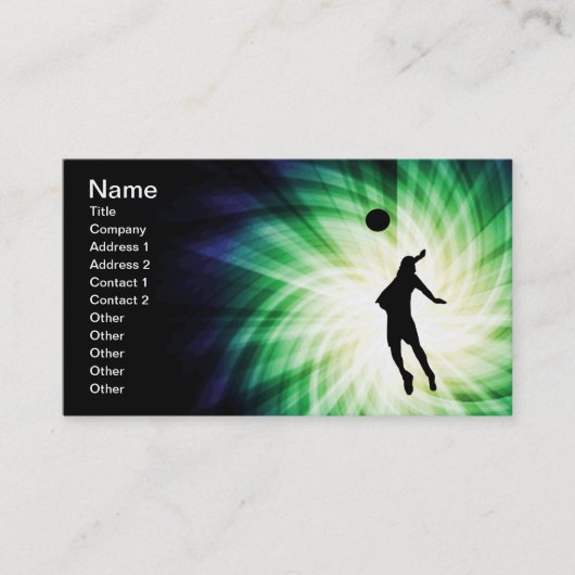Carte De Visite Volley-ball cool (Devant)