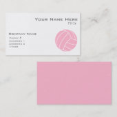 Carte De Visite Volley-ball rose clair (Devant / Derrière)