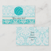 Carte De Visite Volley-ball turquoise (Devant / Derrière)