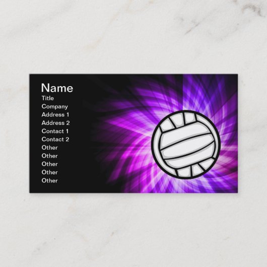 Carte De Visite Volley-ball violet (Devant)