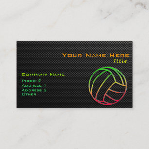 Carte De Visite Volleyball coloré