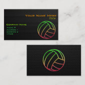 Carte De Visite Volleyball coloré (Devant / Derrière)