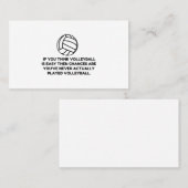 CARTE DE VISITE VOLLEYBALL FACILE (Devant / Derrière)