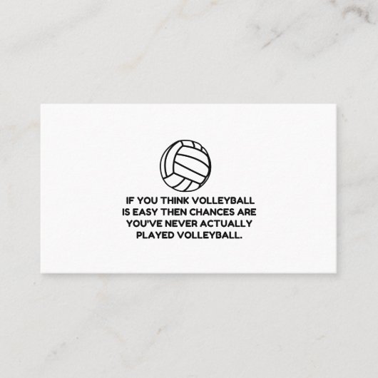 CARTE DE VISITE VOLLEYBALL FACILE (Devant)