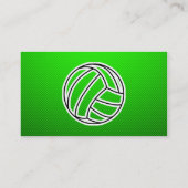 Carte De Visite Volleyball vert (Dos)