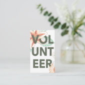 Carte De Visite volontaire vintage floral (Debout devant)