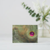 Carte De Visite VORTEX CLAIR AMÉTHYST rose jaune gris (Debout devant)