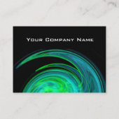 Carte De Visite VORTEX CLAIR Aqua Blue Green Fractals (Dos)