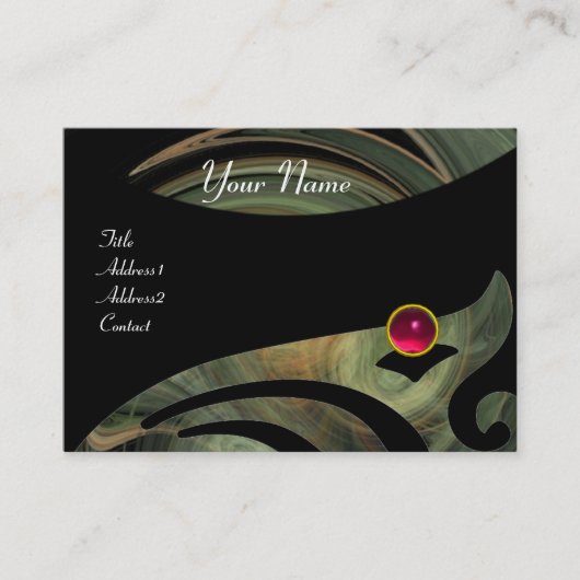 Carte De Visite VORTEX CLAIR RUBY rouge rose noir gris jaune (Devant)