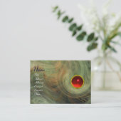 Carte De Visite VORTEX CLAIR RUBY vert jaune gris rouge (Debout devant)