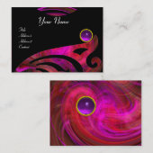 Carte De Visite VORTEX LÉGER AMÉTHYST rose jaune noir rouge violet (Devant / Derrière)