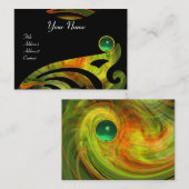 Carte De Visite VORTEX LÉGER JADE noir jaune orange vert (Devant / Derrière)