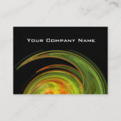 Carte De Visite VORTEX LÉGER, ORANGE JAUNE FRACTAUX VERTS Noir (Dos)