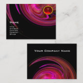 Carte De Visite VORTEX LÉGER RUBY- rouge rose violet noir jaune (Devant / Derrière)