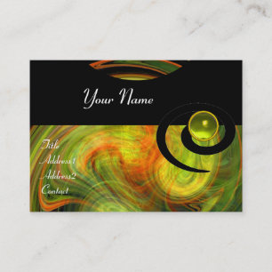Carte De Visite VORTEX LÉGER TOPAZ noir jaune orange vert