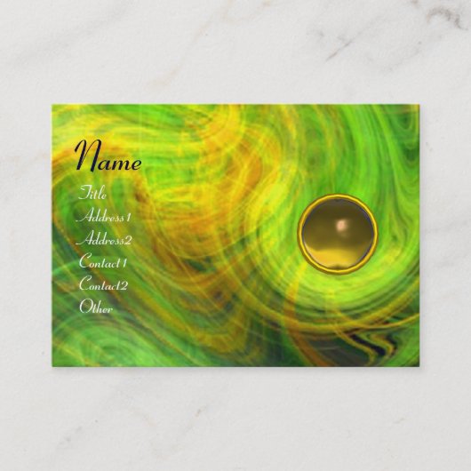 Carte De Visite VORTEX LÉGER TOPAZ vert jaune orange bleu (Devant)