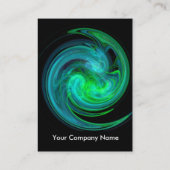Carte De Visite VORTEX LUMINEUX, bleu-vert-noir vif (Dos)