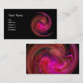 Carte De Visite VORTEX LUMINEUX, fuchsia rouge vif (Devant / Derrière)