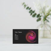 Carte De Visite VORTEX LUMINEUX, fuchsia rouge vif (Debout devant)