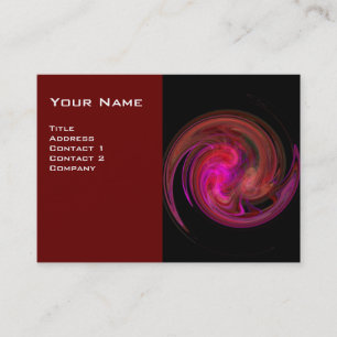Carte De Visite VORTEX LUMINEUX, noir vif rose violet rouge