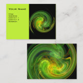 Carte De Visite VORTEX LUMINEUX, noir vif, vert blanc blanc (Devant / Derrière)